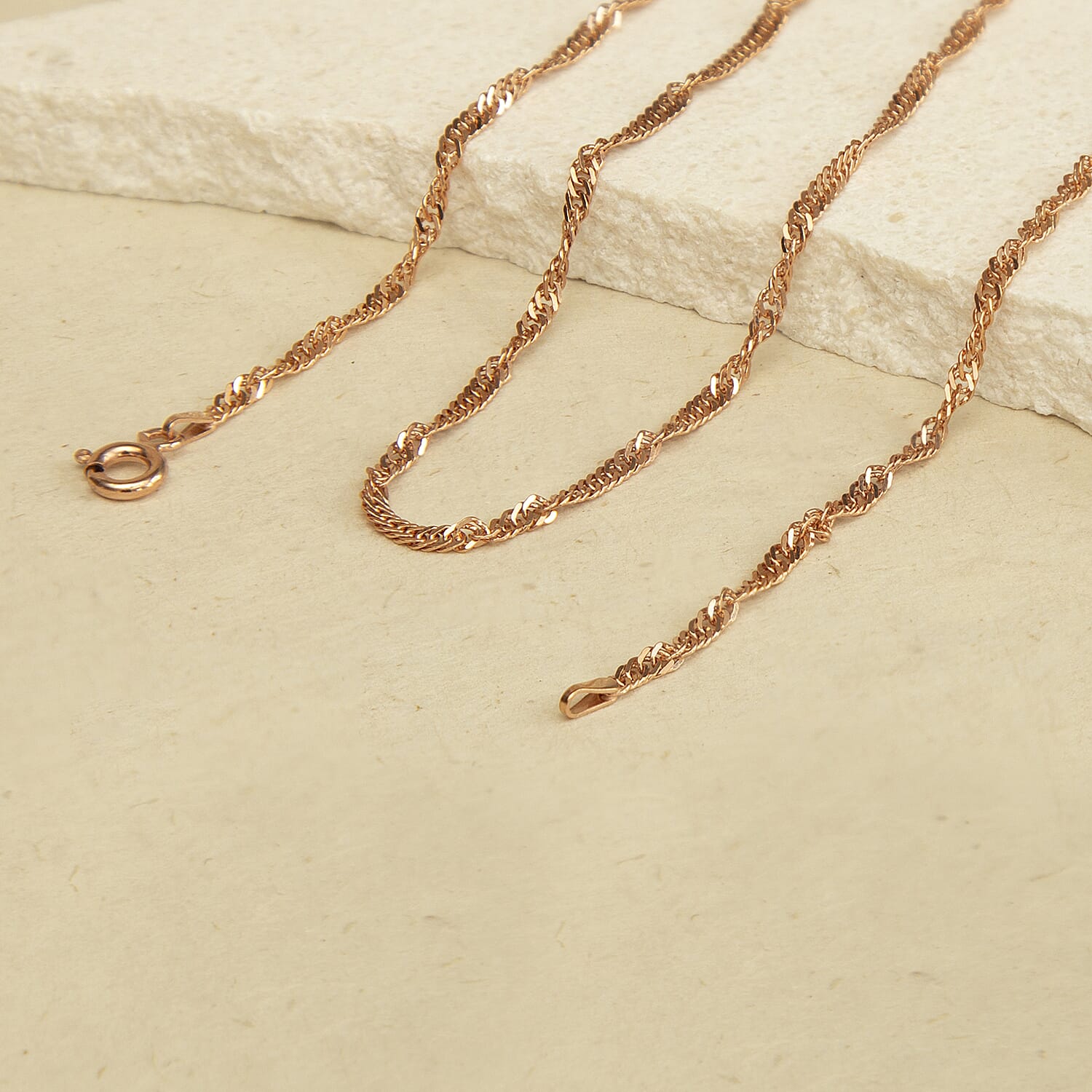 9K Rose Gold  Chain (Size - 20),  Gold Wt. 3.7 Gms