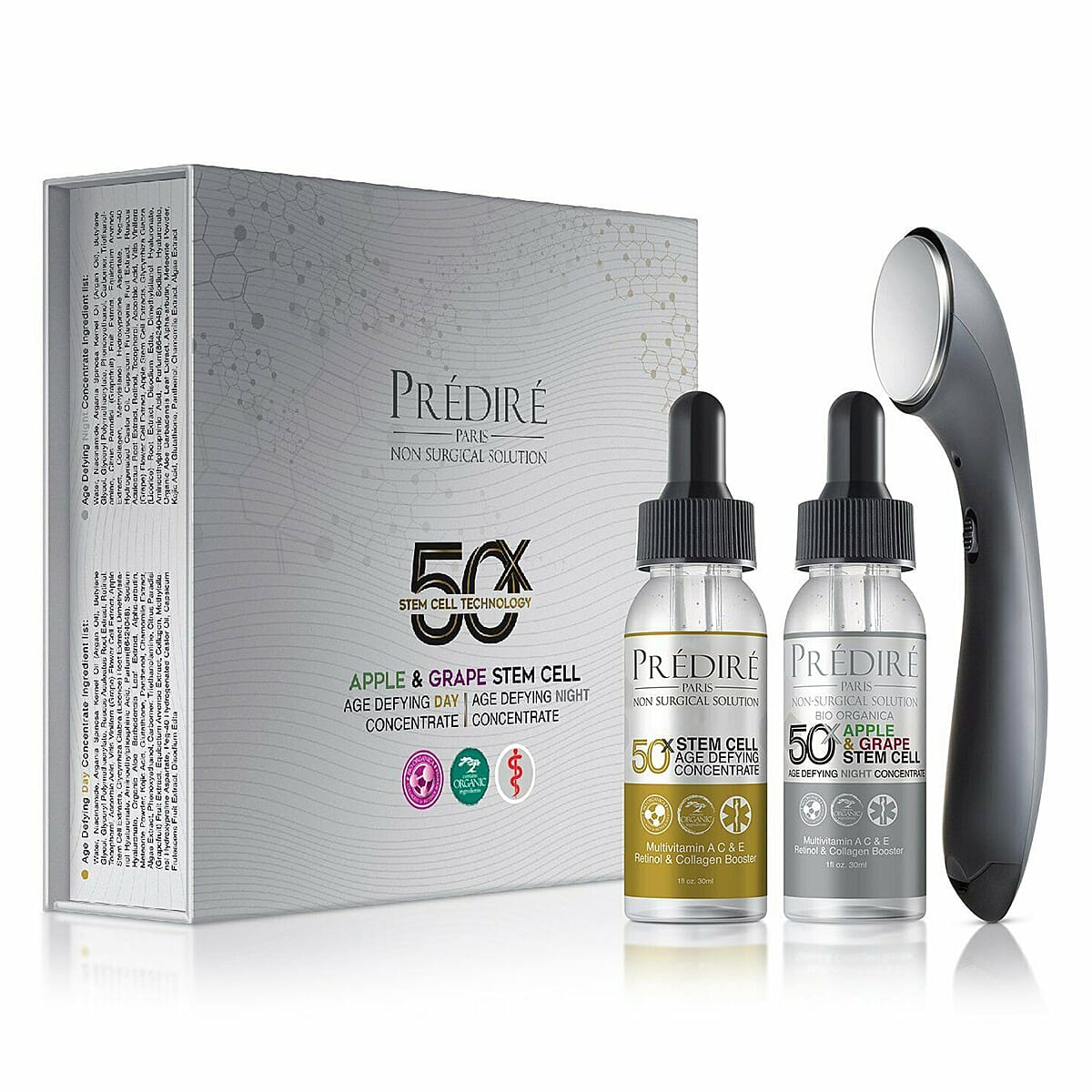 Secret Collagen- 3 Piece Bundle - Apple & Grape Stem Cell Age Defying Day & Night Face Serum (30ml Each)