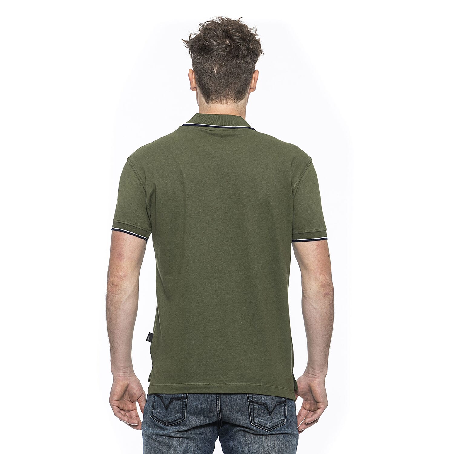 19V69 ITALIA by Alessandro Versace 100% Cotton Polo T-Shirt (Size M) - Khaki