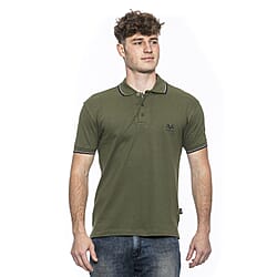 19V69 ITALIA by Alessandro Versace 100% Cotton Polo T-Shirt - Royal