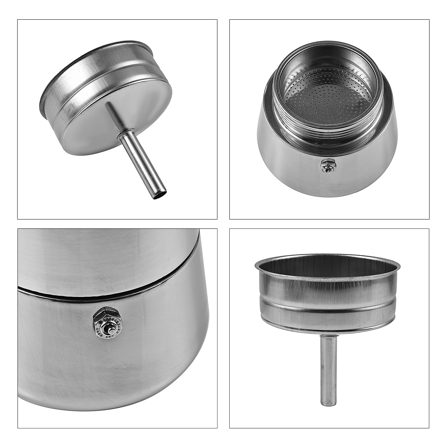 2 Piece Set - Espresso Maker 9 Cup and Adjustable Grinder