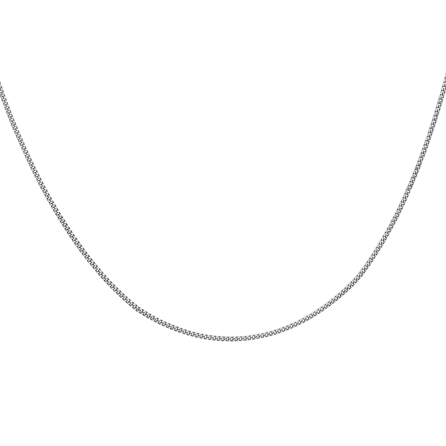 9K White Gold  Chain (Size - 16),  Gold Wt. 1.9 Gms