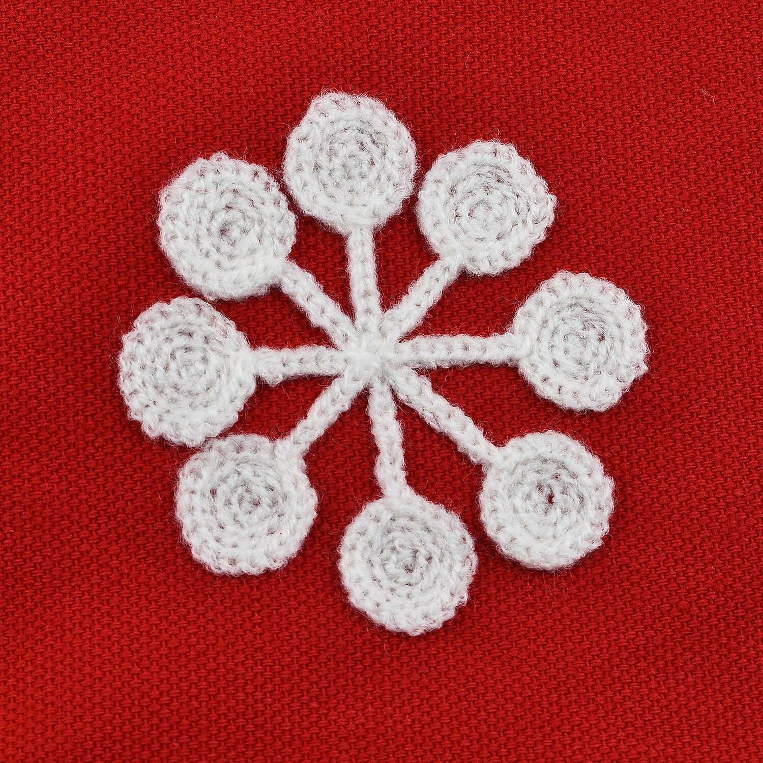 100% Cotton Towel Embroidery Soft Cushion Cover with Snowman Pattern (45x45cm)