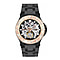 Nubeo Manta Tourbillon Movement Black Dial 20 ATM Water Resistant Watch with Stainless Steeel Bracelet