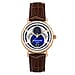 Thomas Earnshaw Messier Moonphase Calendar Mens Japanese Quartz Movement Silver Case 5 ATM Water Resistant Watch with Blue Leather Strap