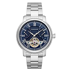 Thomas Earnshaw Longcase Double Retrograde Mens Automatic Mansfield 5 ATM Water Resistant Watch with Stainless Steel Bracelet