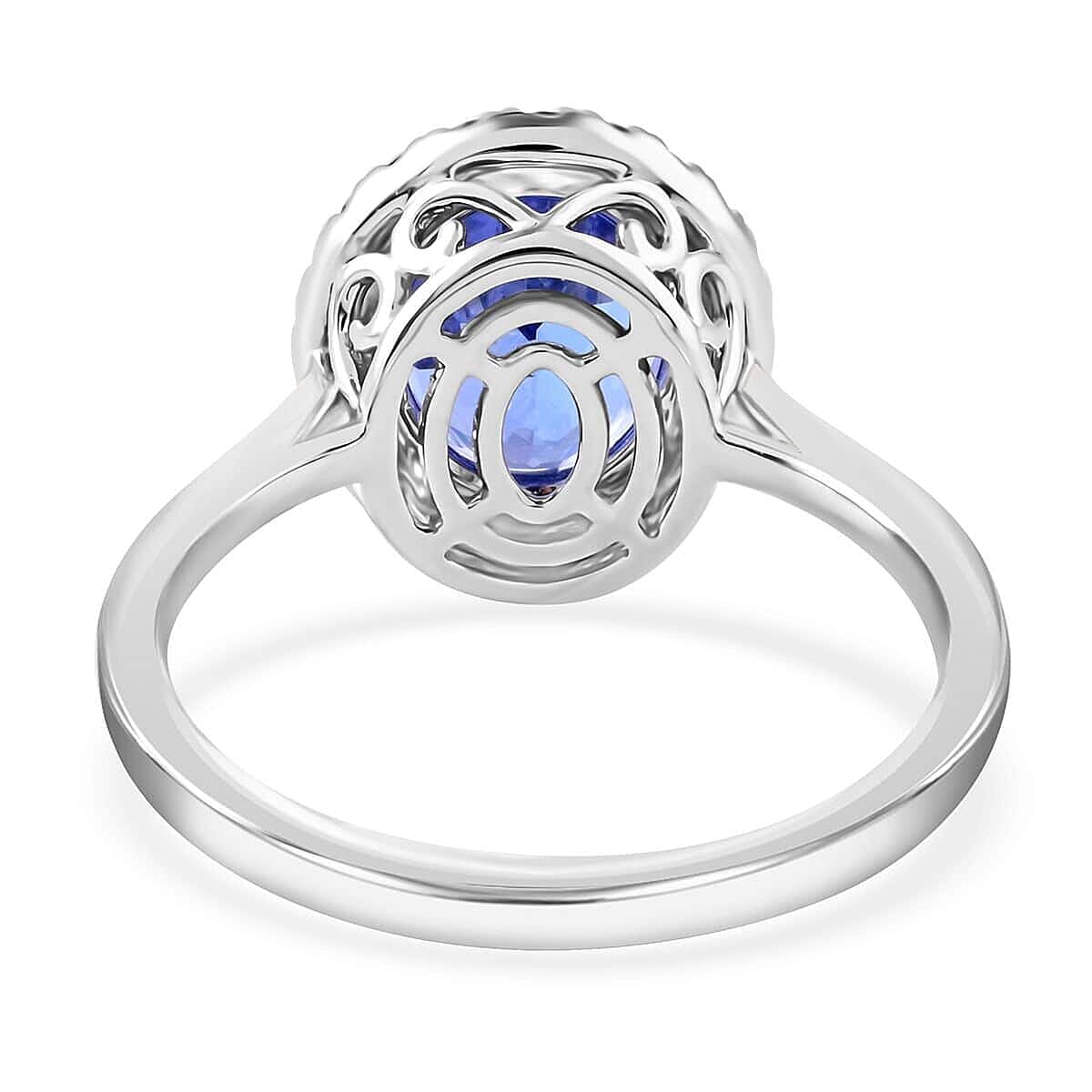 14K W Gold  AAA   Tanzanite ,  White Diamond  I2 Ring 3.25 ct,  Gold Wt. 3.59 Gms  3.250  Ct.