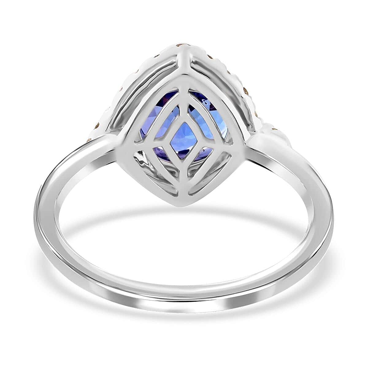 14K W Gold AAA Tanzanite , White Diamond I2 Ring 3.25 ct, Gold Wt. 3.66 Gms 3.250 Ct. 14K W Gold AAA Tanzanite , White Diamond I2 Ring 3.25 ct, Gold Wt. 3.66 Gms 3.250 Ct.