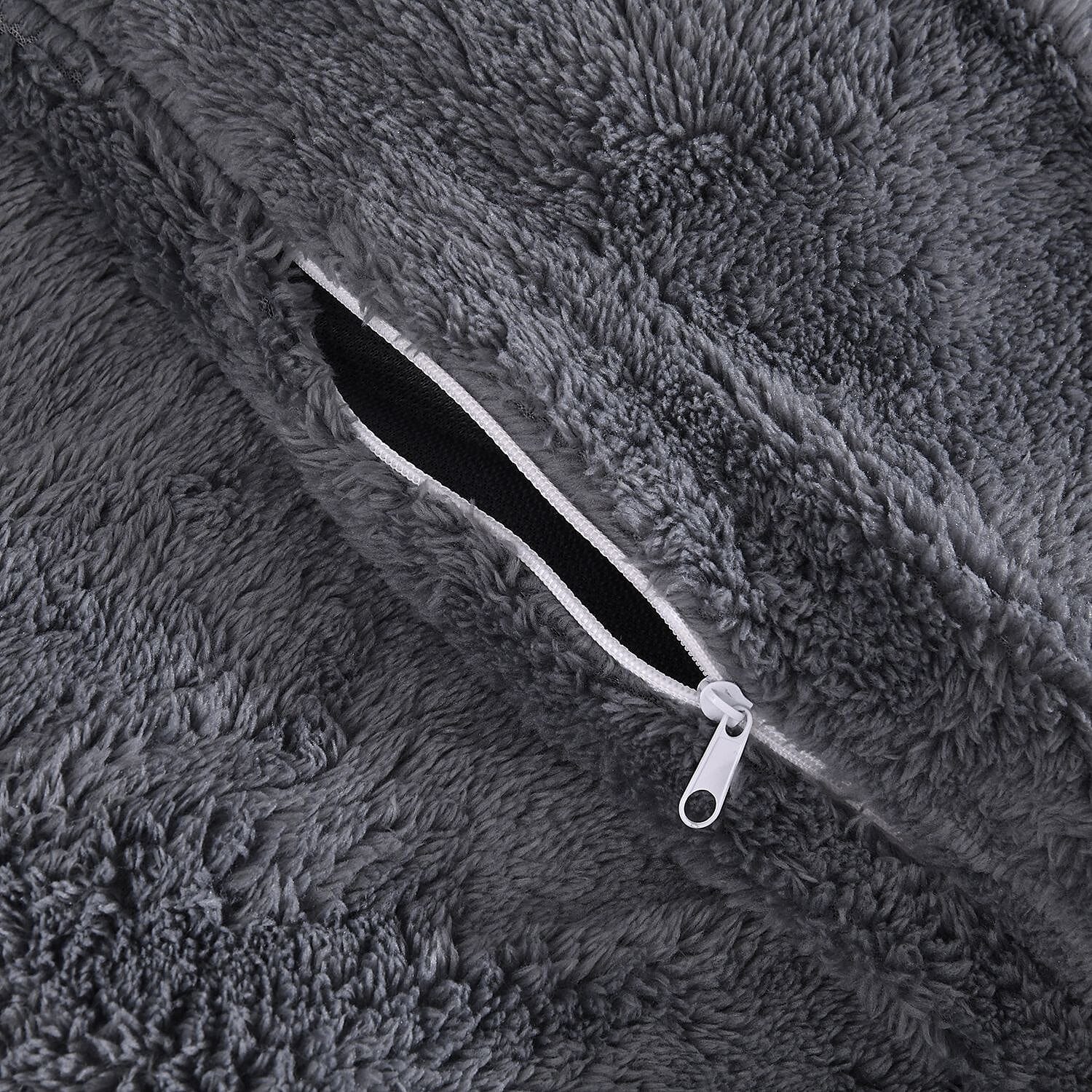 Luxury Edition - 3 Piece Set Teddy Fleece Duvet Cover & 2 Pillowcases - Grey