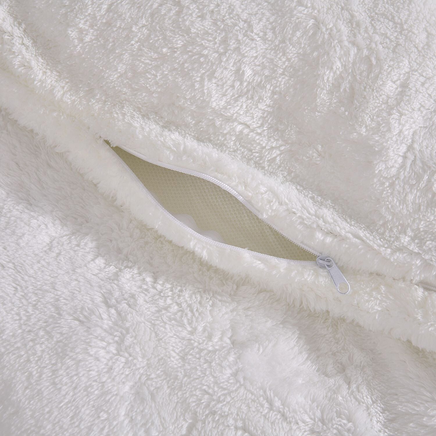 Luxury Edition - 3 Piece Set Teddy Fleece Duvet Cover & 2 Pillowcases - Grey