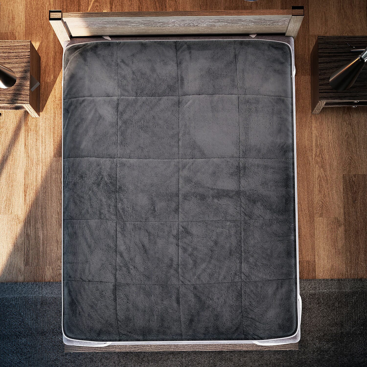 Luxury Edition - Teddy Fleece Quilted Mattress Enhancer - Grey