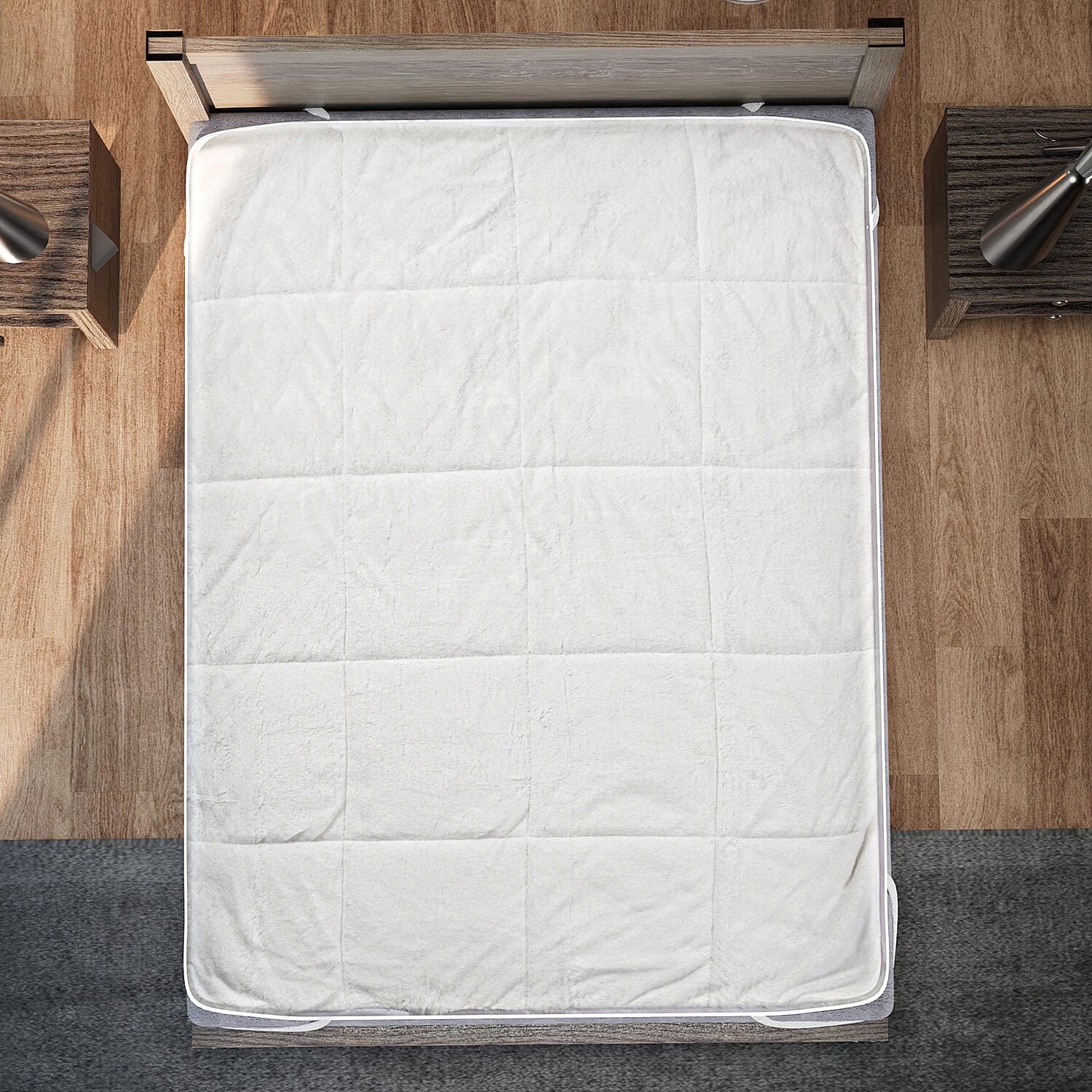 Luxury Edition - Teddy Fleece Quilted Mattress Enhancer - Grey