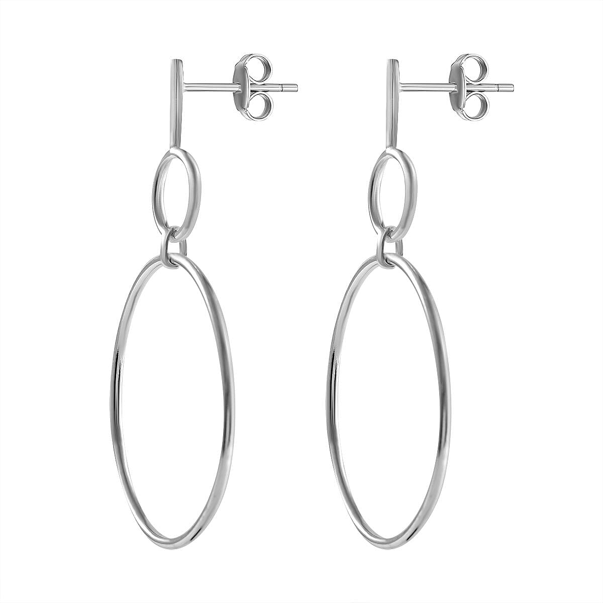 Bangkok Closeout - Sterling Silver Circle Dangle Earrings