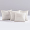 Luxury Edition - Set of 4 Teddy Fleece Cushion Covers - White