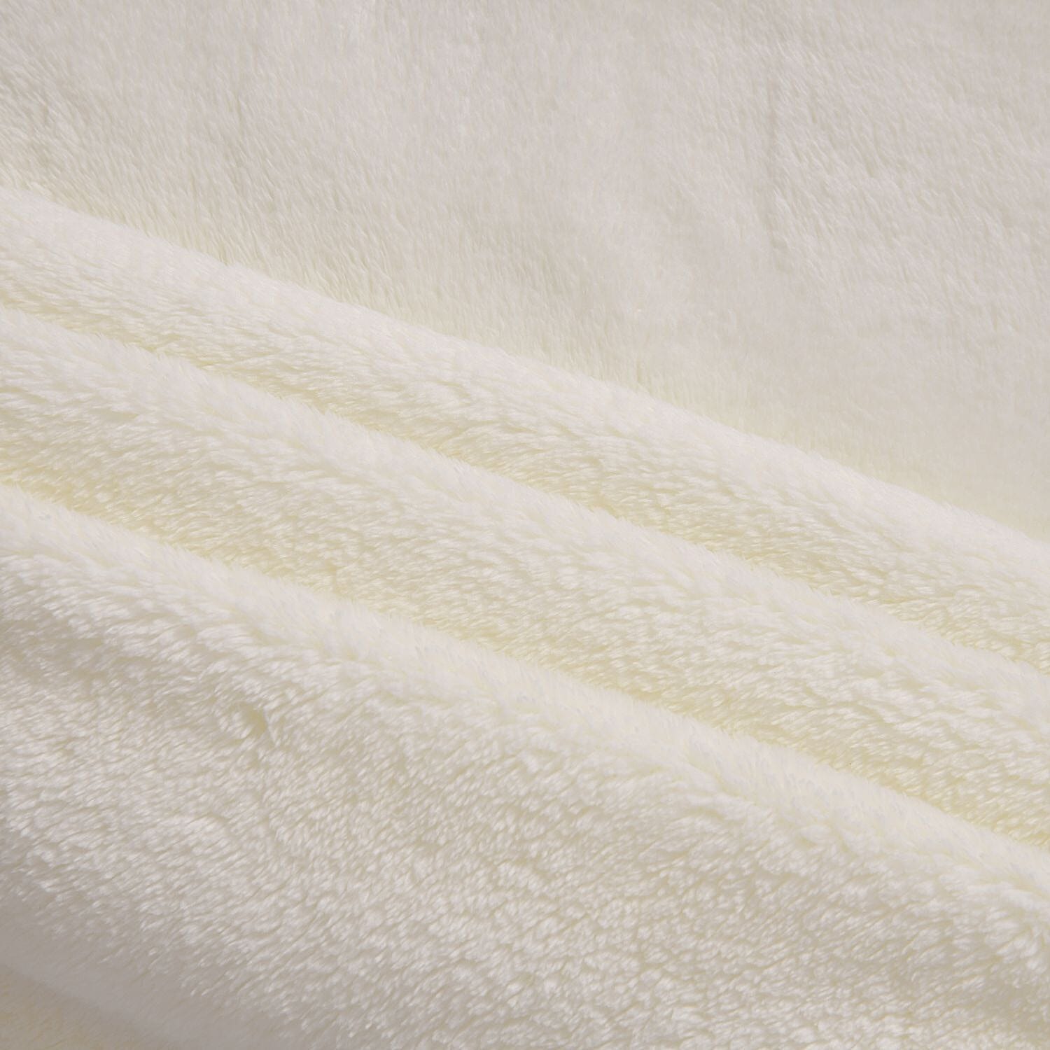 Luxury Edition - Set of 4 Teddy Fleece Cushion Covers - White