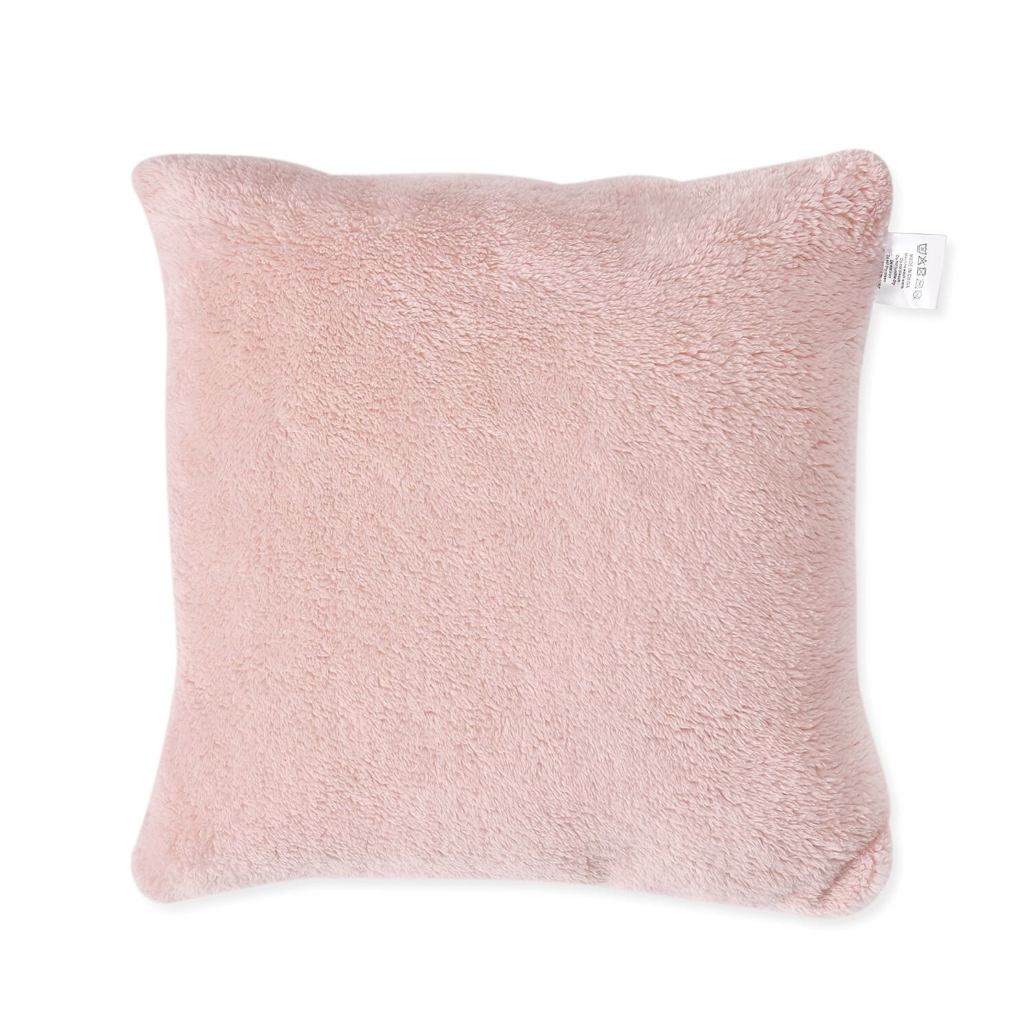 Luxury Edition - Set of 4 Teddy Fleece Cushion Covers - Pink