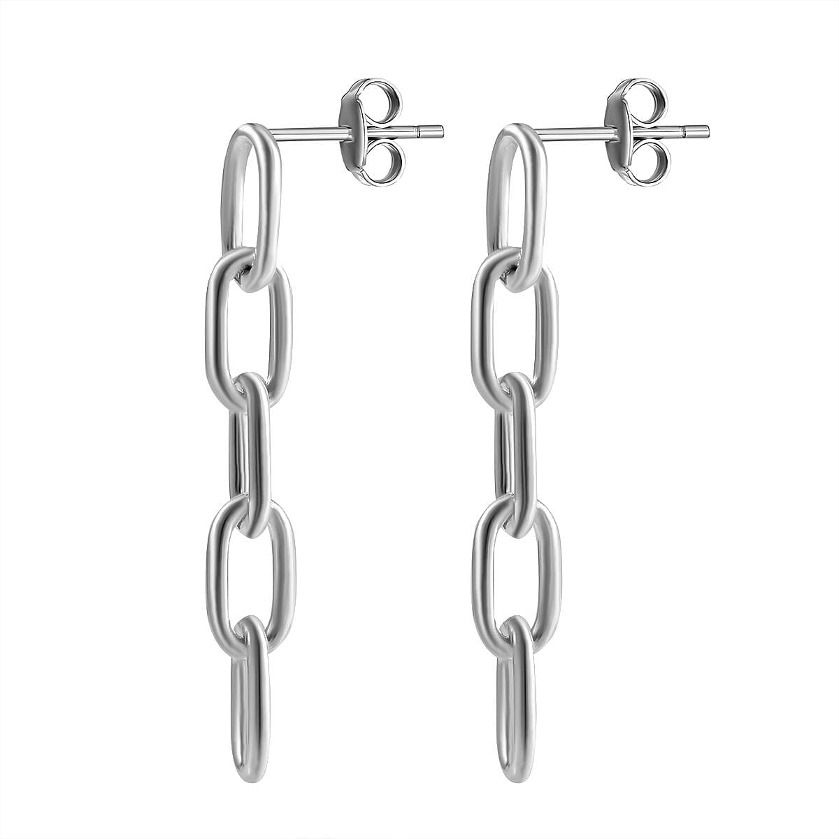 Sterling Silver Paper Clip Earrings