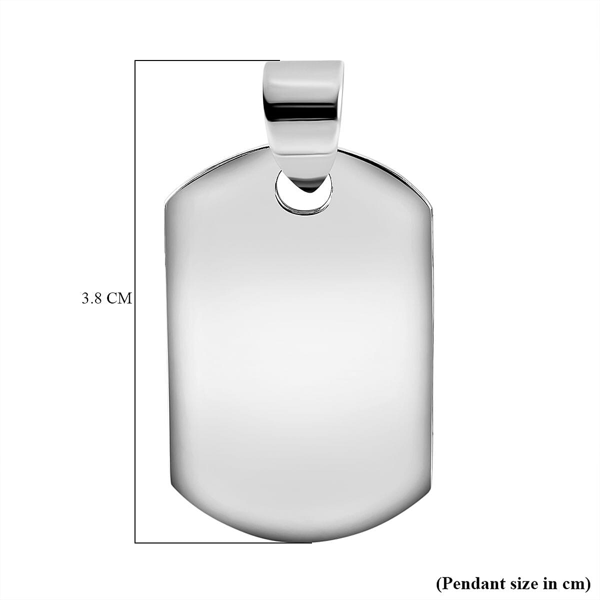 Sterling Silver Dog Tag Pendant, Silver Wt 6.17 Gm