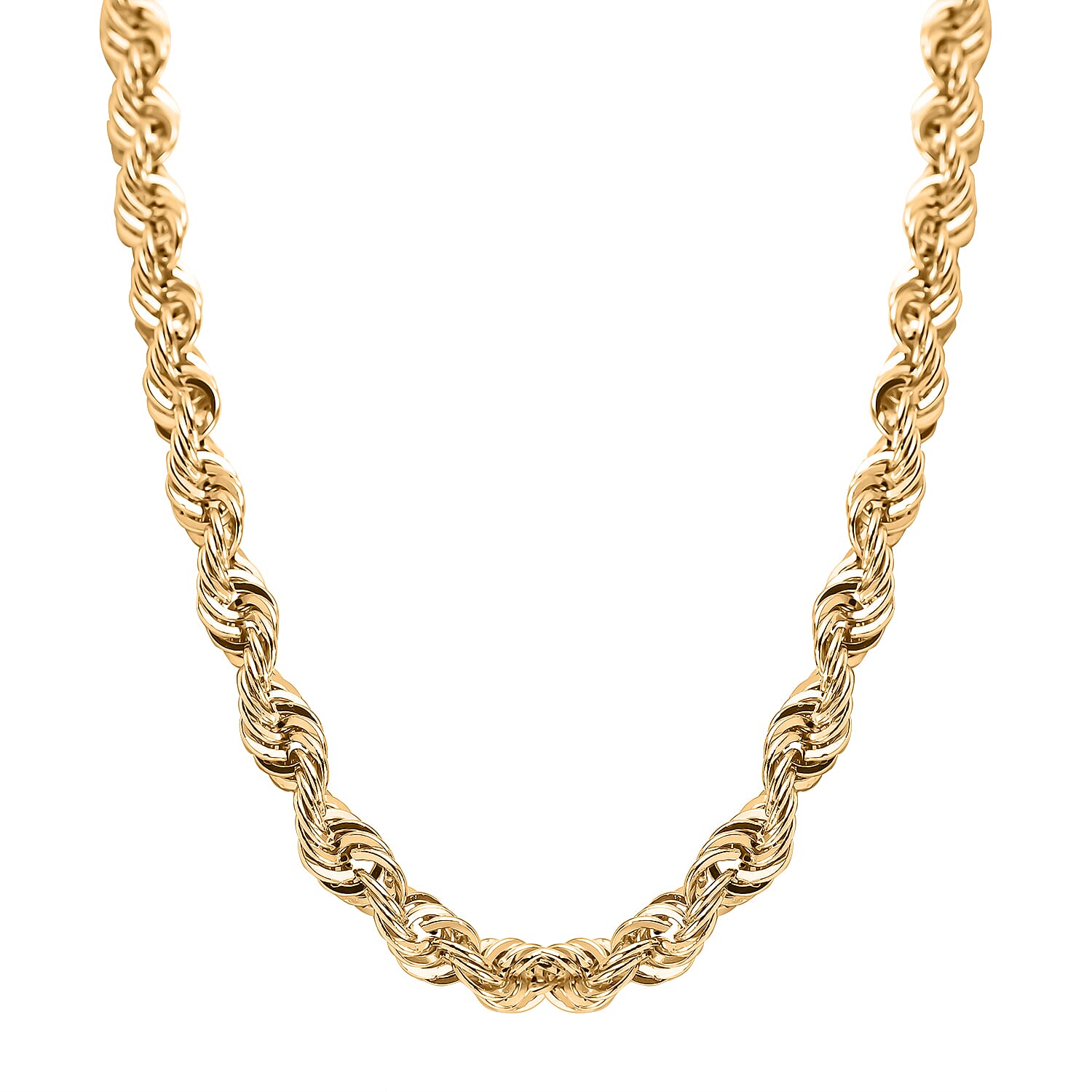Maestro Collection - 9K Yellow Gold Rope Necklace (Size - 20), Gold Wt. 6.71 Gms