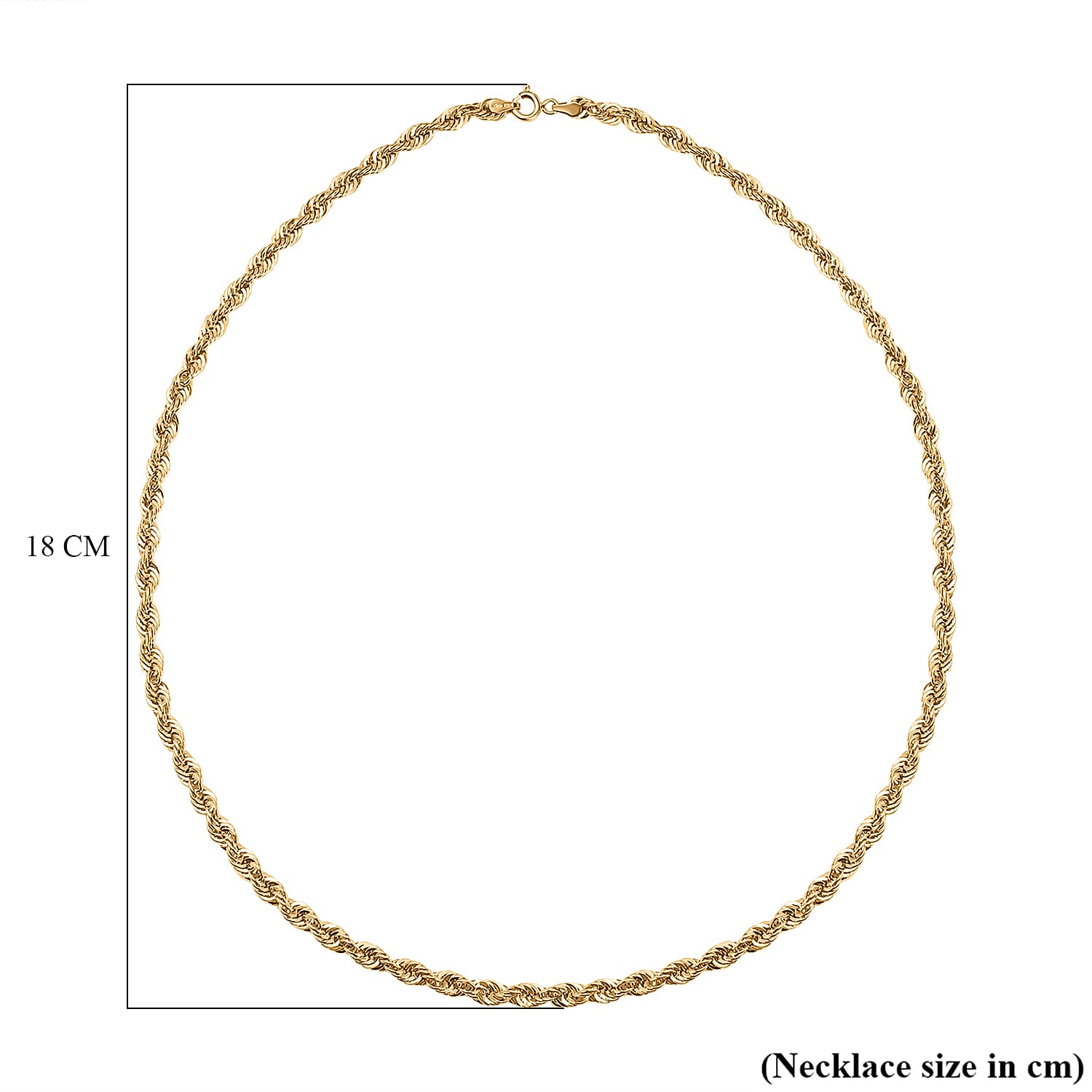 Maestro Collection - 9K Yellow Gold Rope Necklace (Size - 20), Gold Wt. 6.71 Gms