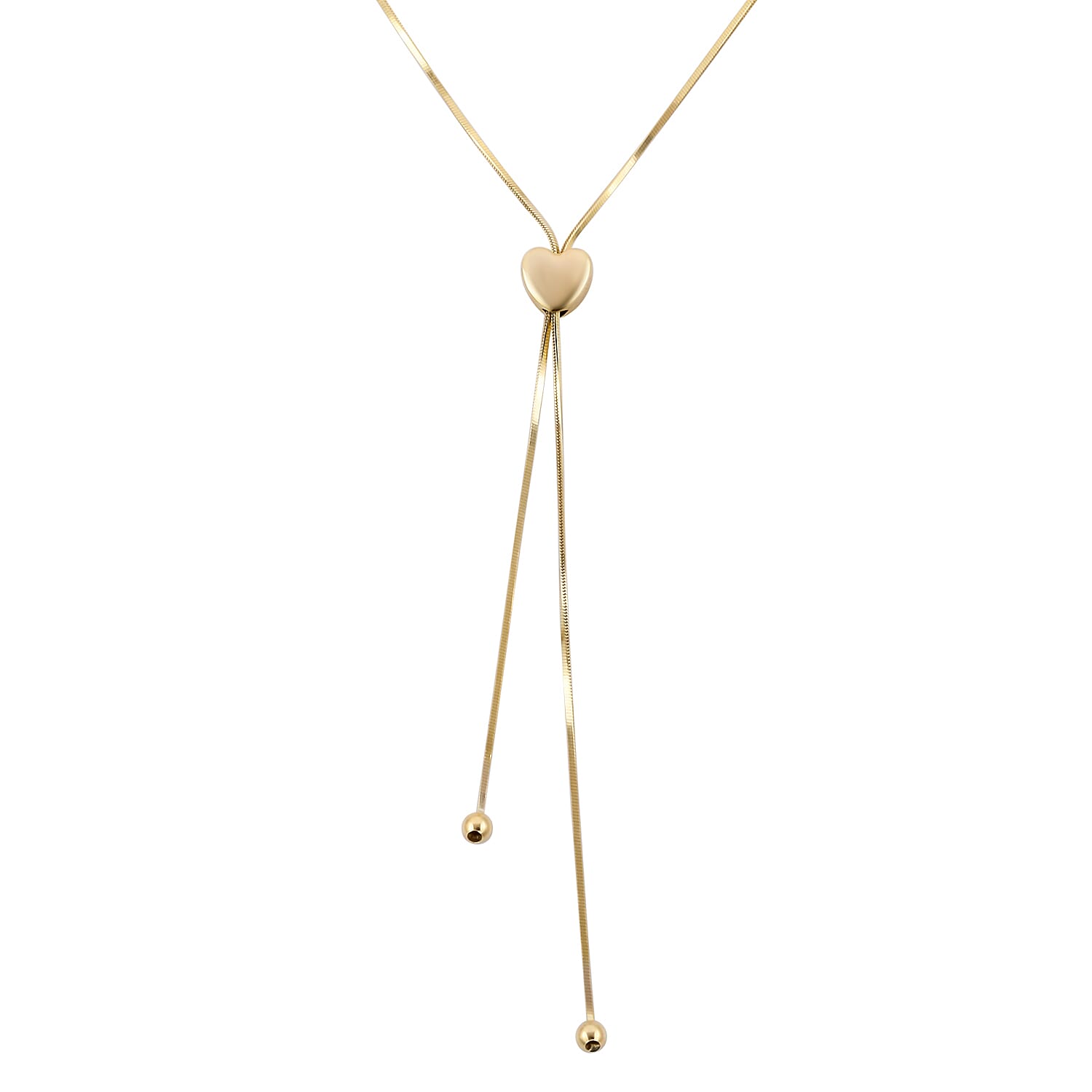 New York Close Out Deal - 9K Yellow Gold Adjustable Lariat Necklace (Size - 30), Gold Wt. 3.66 Gms
