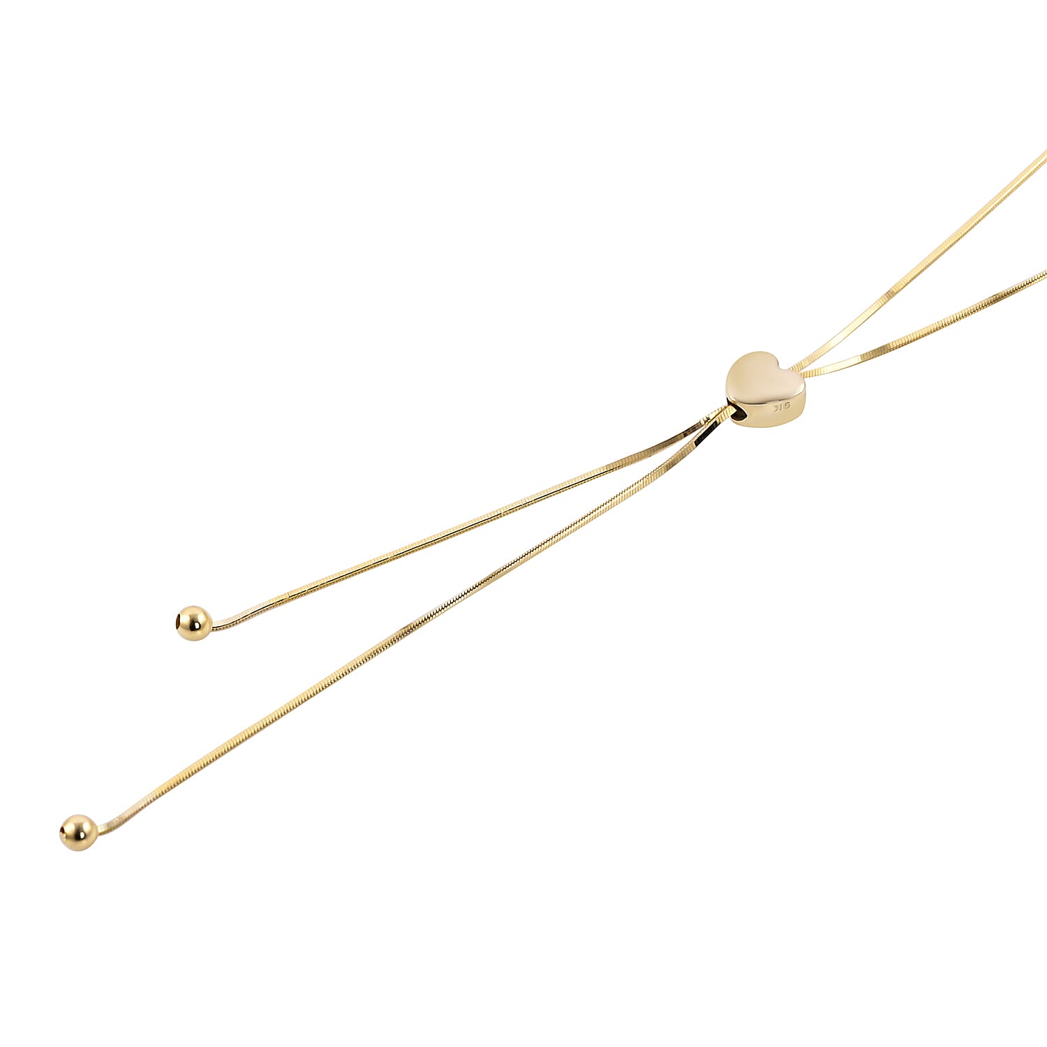New York Close Out Deal - 9K Yellow Gold Adjustable Lariat Necklace (Size - 30), Gold Wt. 3.66 Gms