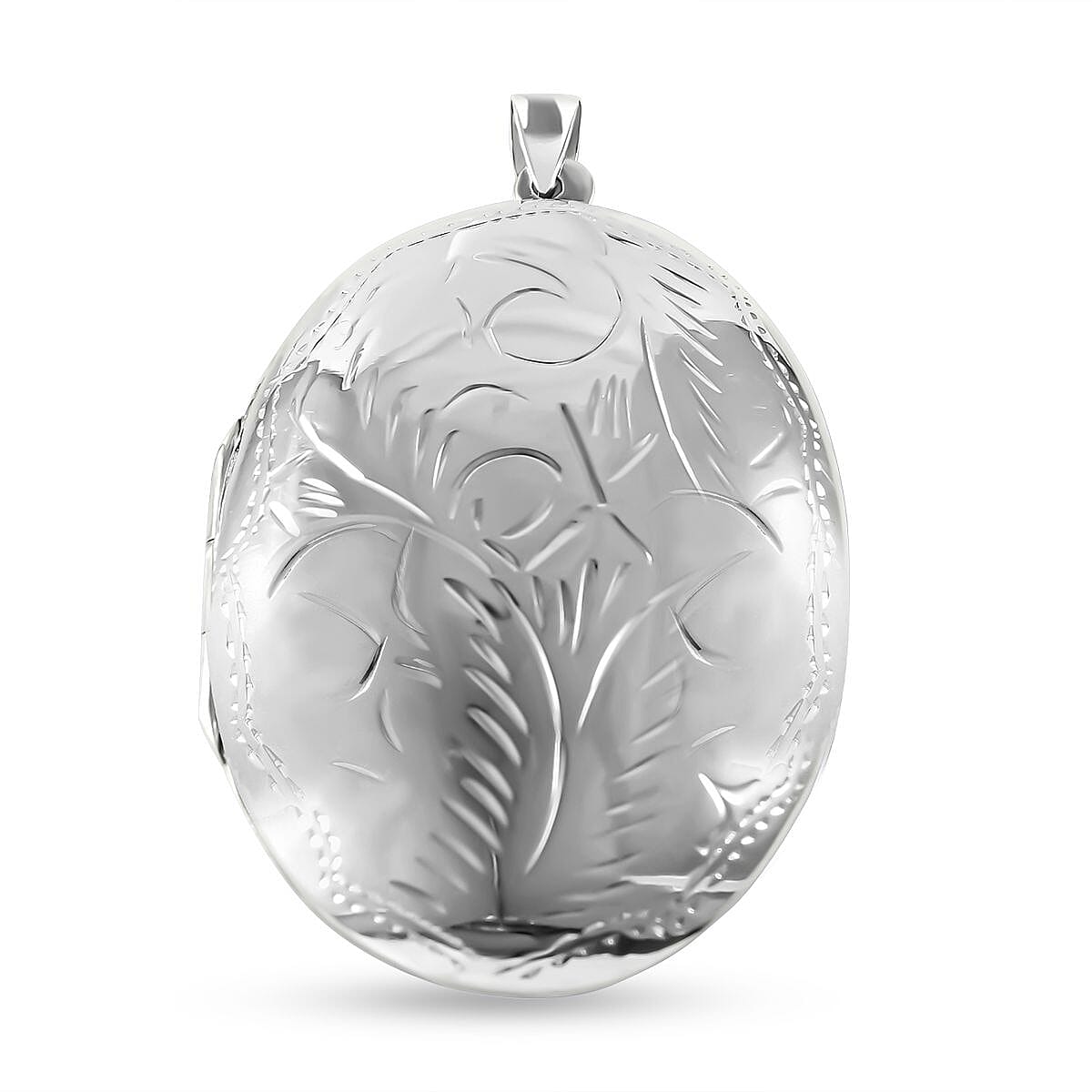Bangkok Closeout - Sterling Silver Engraved Handmade Round Pendant, Silver Wt. 15.2 Gms