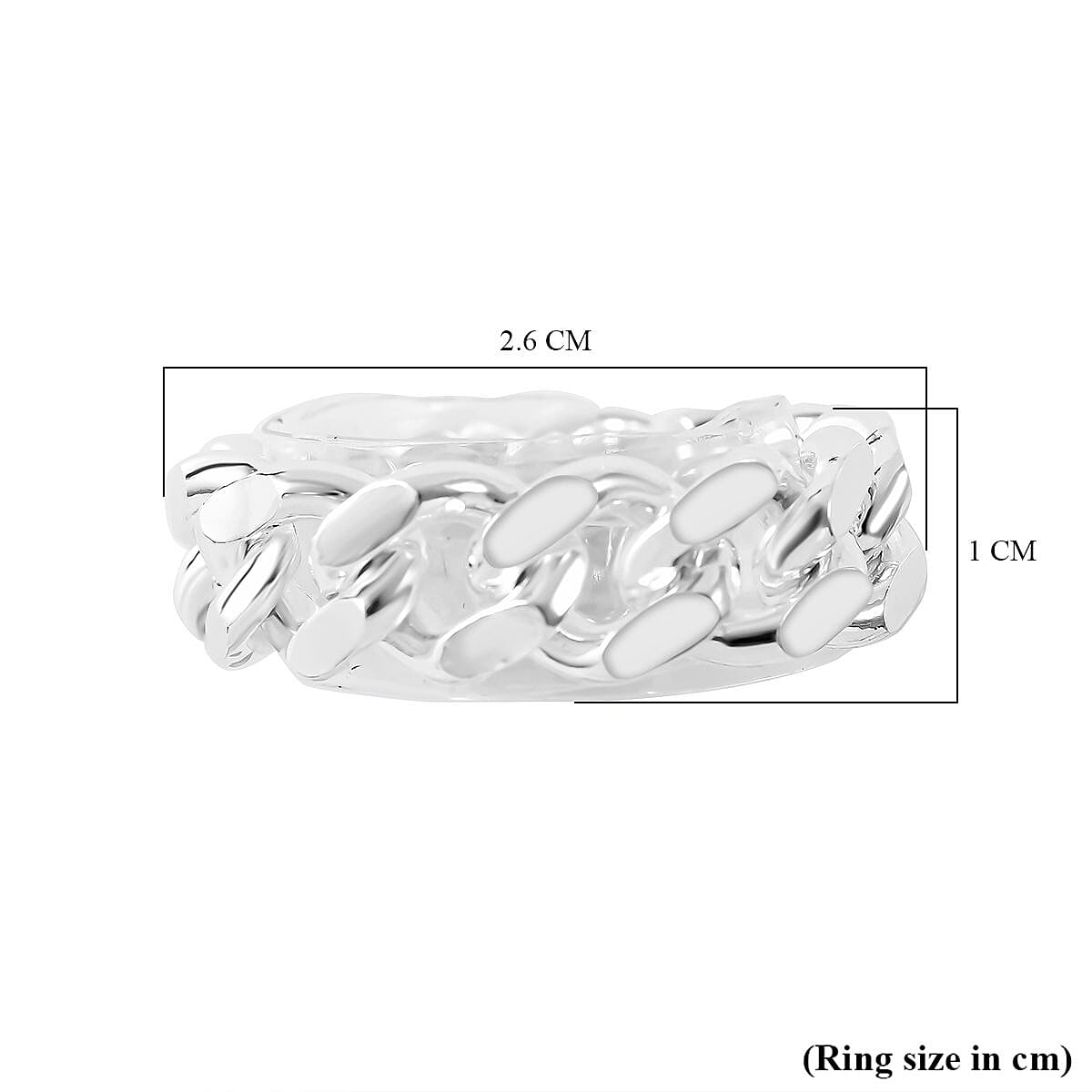 Bangkok Closeout - Sterling Silver Cuban Link Band Ring