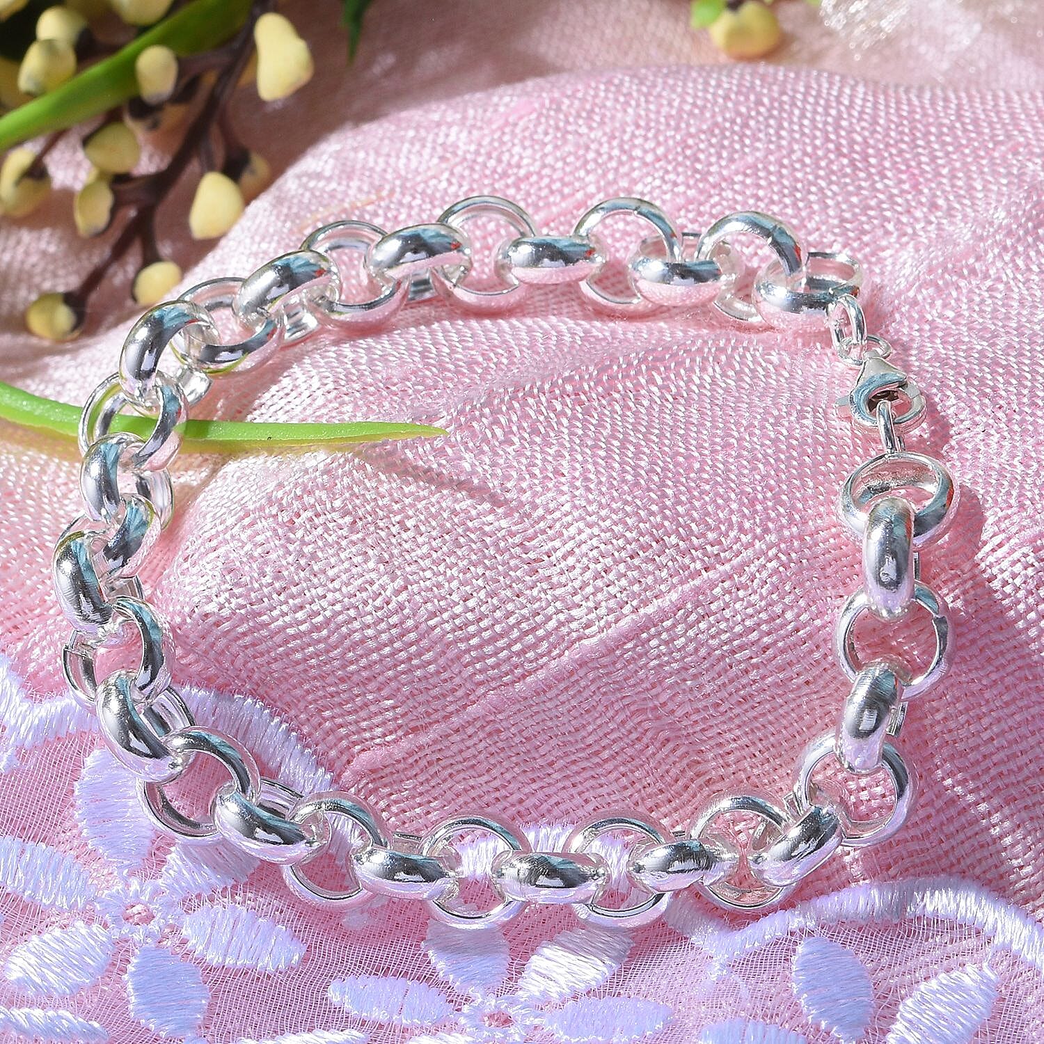 Bangkok Closeout Sterling Silver Belcher Bracelet (Size - 7.5), Silver Wt. 15.4 Gms