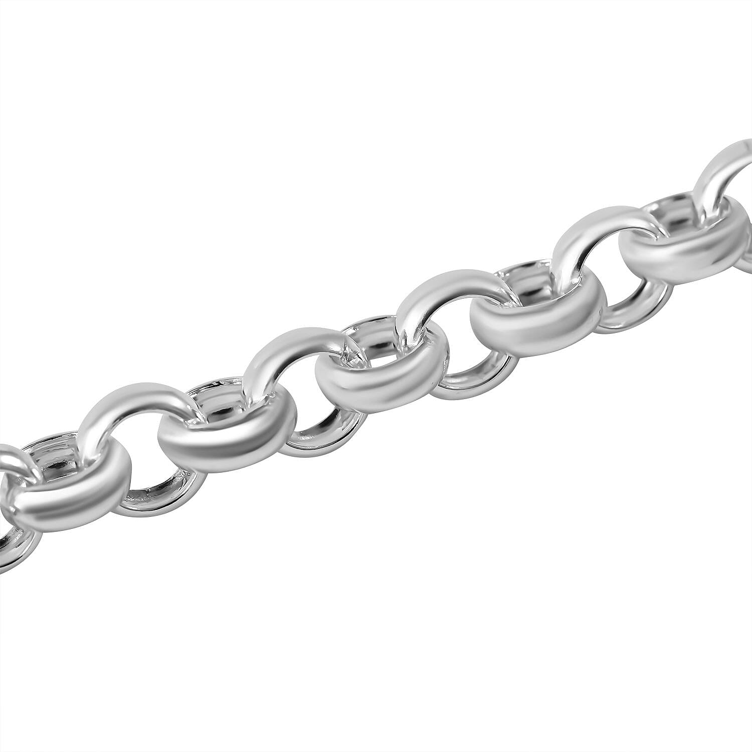 Bangkok Closeout Sterling Silver Belcher Bracelet (Size - 7.5), Silver Wt. 15.4 Gms