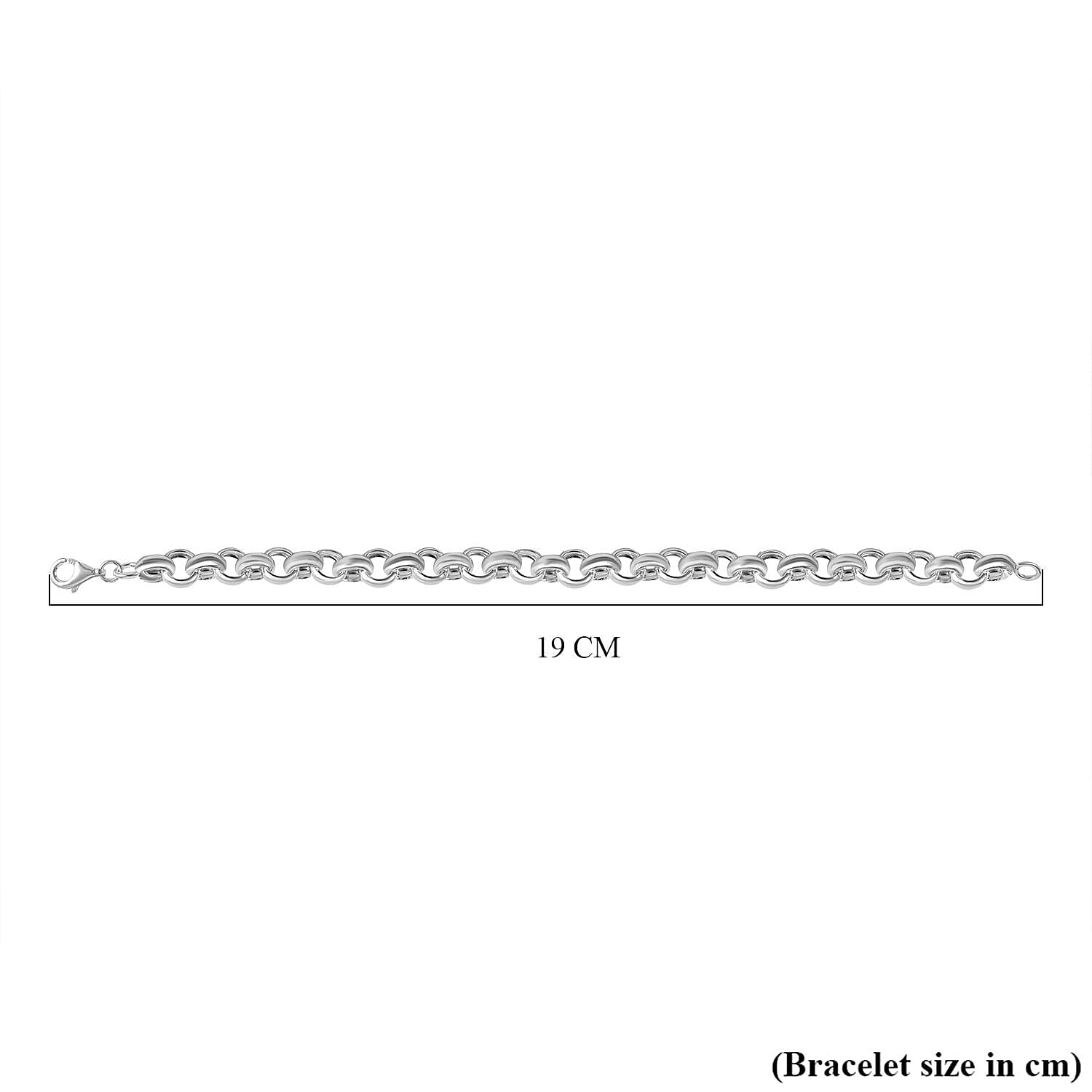 Bangkok Closeout Sterling Silver Belcher Bracelet (Size - 7.5), Silver Wt. 15.4 Gms