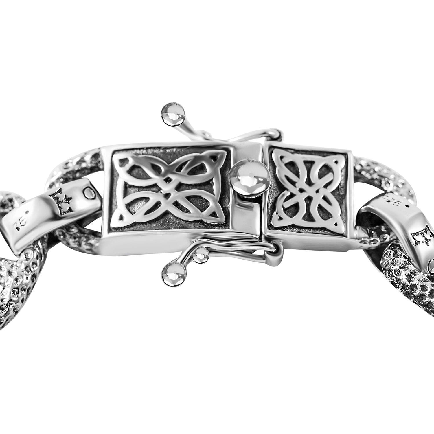 Royal Bali Collection - Handmade Sterling Silver Mariner Link Bracelet (Size - 7.5), Silver Wt. 40 Gms