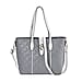 Designer Inspired Embossed Quilteed Crossbody Bag with Gold Tone Hardware - Grey