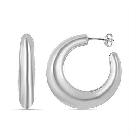 Sterling Silver Hoop Earrings, Silver Wt. 6.00 Gms