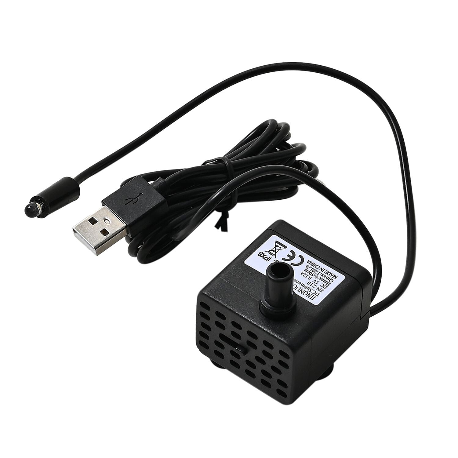 Buddha Water Fountain with LED Lights - Grey