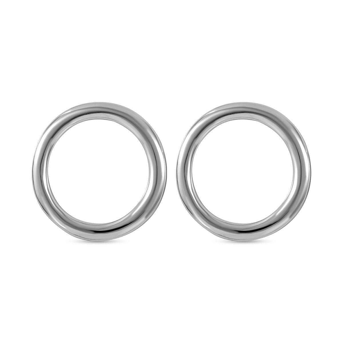 Italian Made - Sterling Silver Circle Earrings