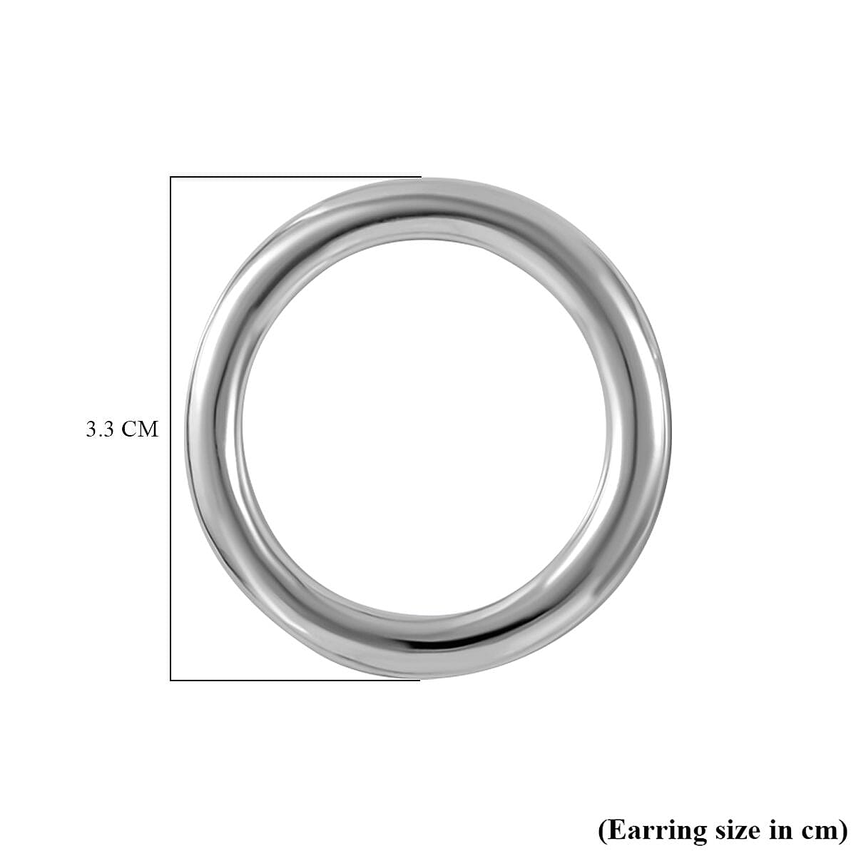 Italian Made - Sterling Silver Circle Earrings