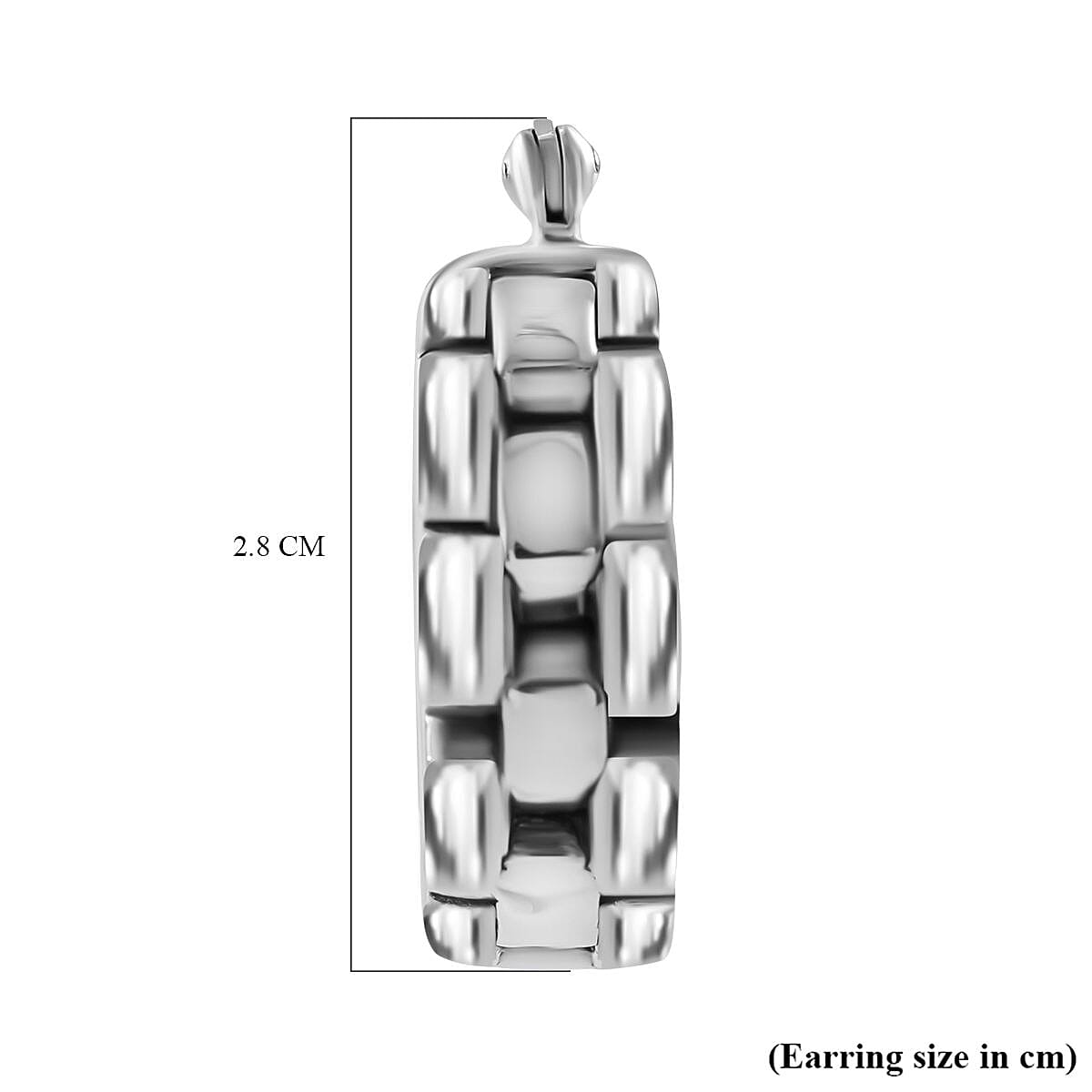 Bangkok Closeout - Sterling Silver Panther Link Hoop Earrings