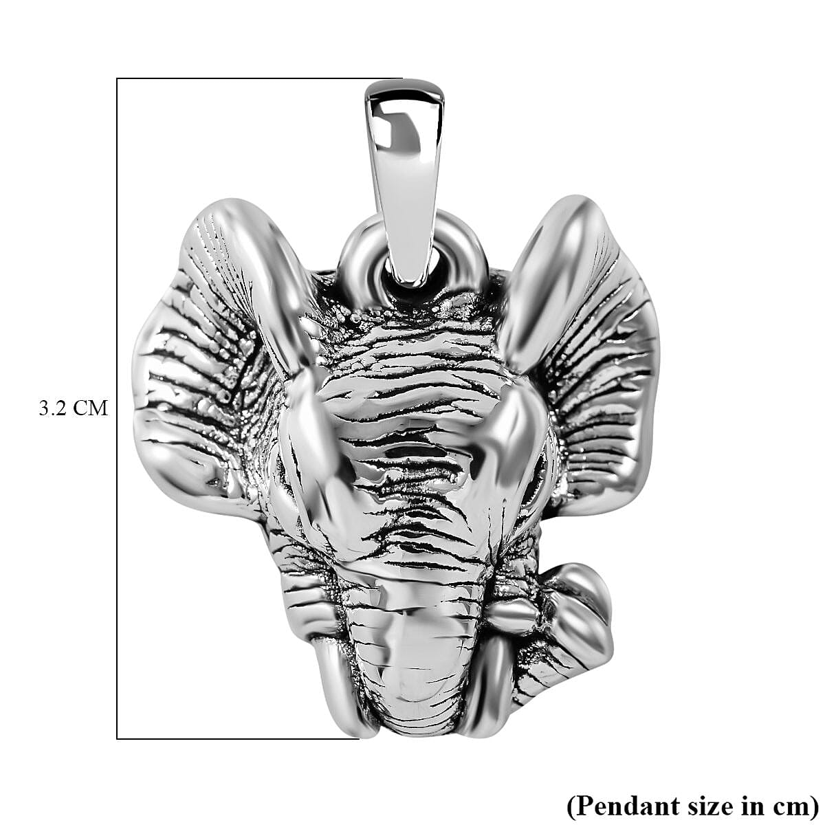 Bangkok Closeout - Sterling Silver Elephant Head Pendant