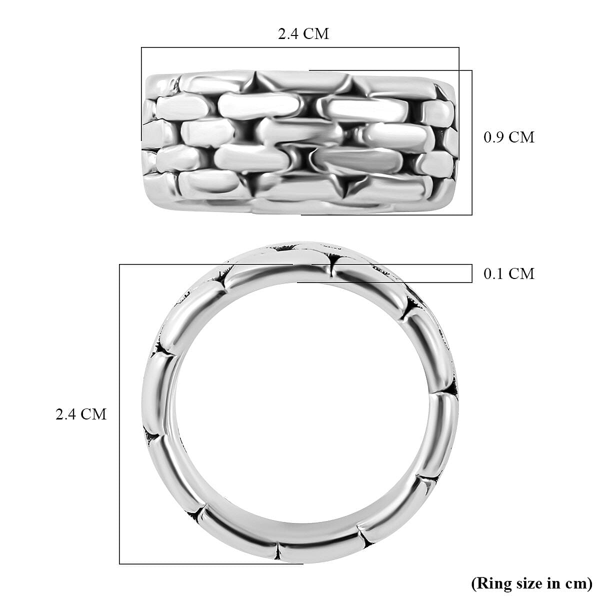 Bangkok Closeout - Sterling Silver Panther Link Ring