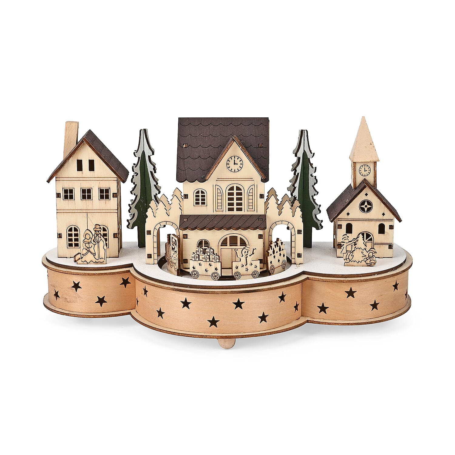 Christmas Shop Showpiece (Size 30x14x17 cm) - Multi Color - White