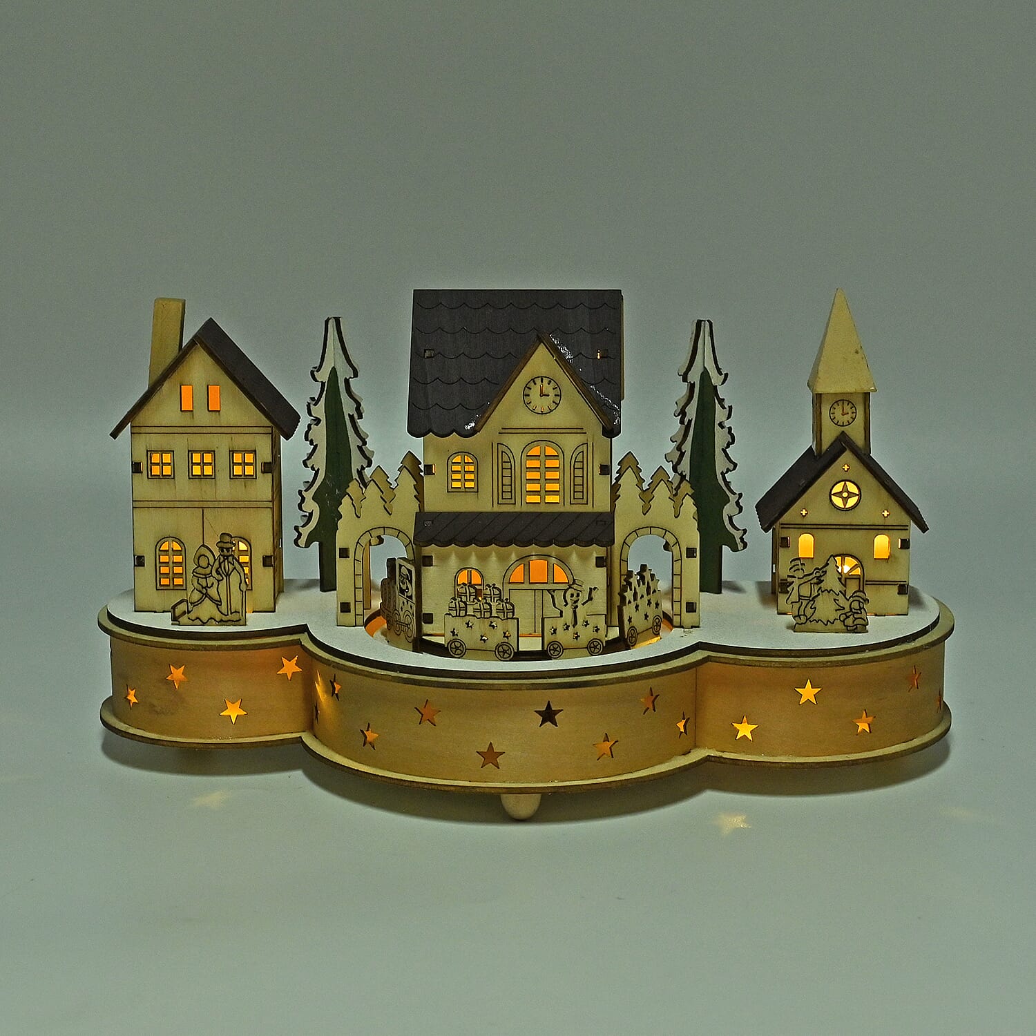 Christmas Shop Showpiece (Size 30x14x17 cm) - Multi Color - White