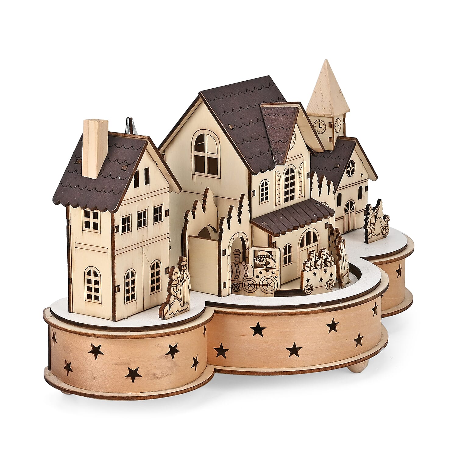 Christmas Shop Showpiece (Size 30x14x17 cm) - Multi Color - White