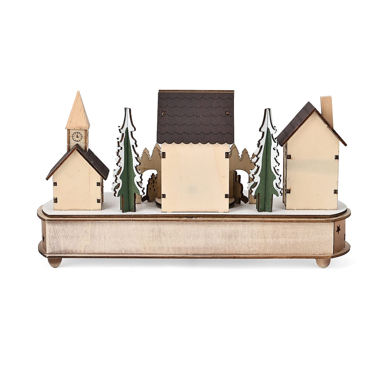 Christmas Shop Showpiece (Size 30x14x17 cm) - Multi Color - White