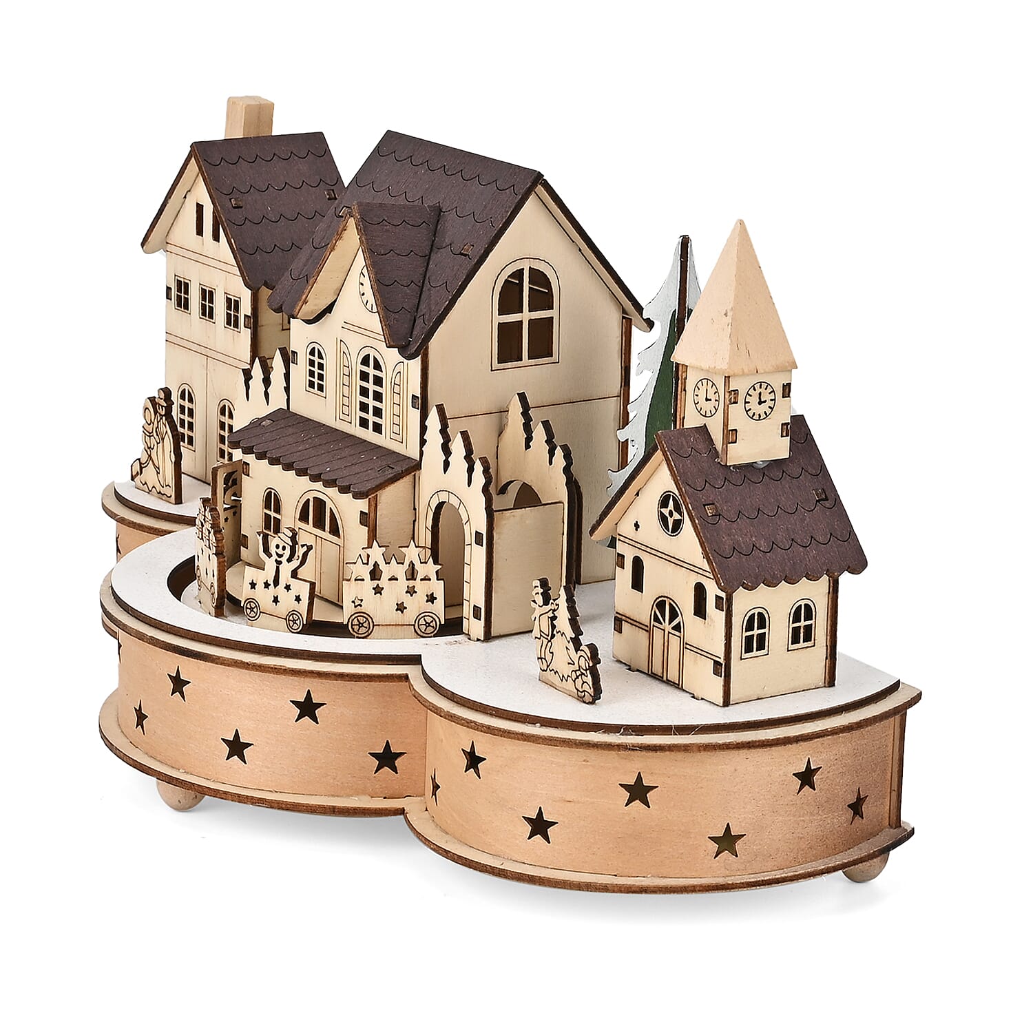 Christmas Shop Showpiece (Size 30x14x17 cm) - Multi Color - White