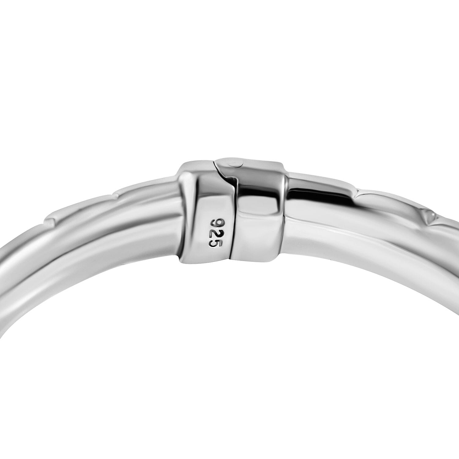 Royal Bali Collection - Bangle (Size-7.5) in Platinum Overlay Sterling Silver, Silver Wt 14.50 GM
