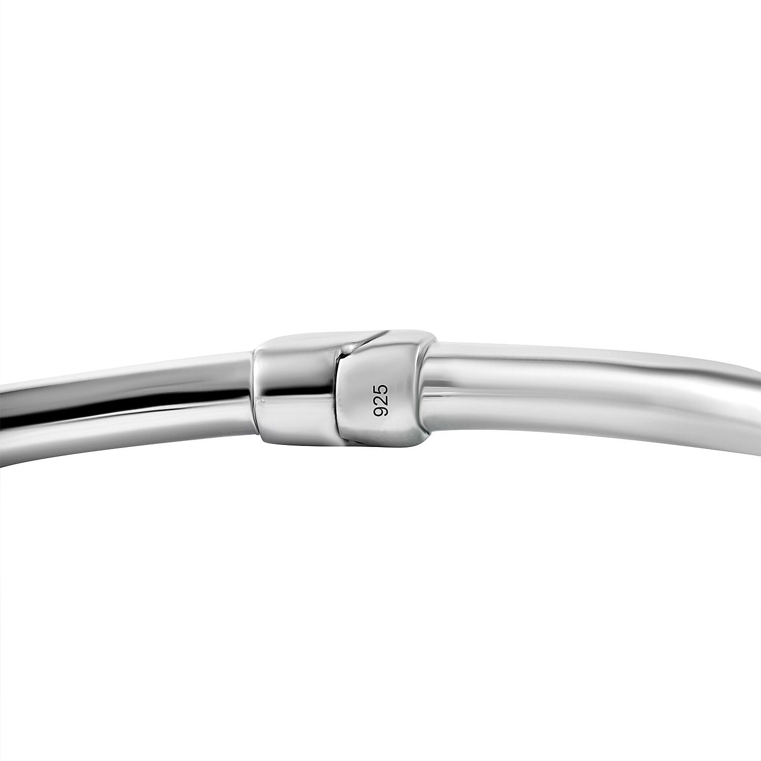 Sterling Silver Olive Leaf Bypass Bangle (Size - 7.5), Silver Wt. 12.90 Gms