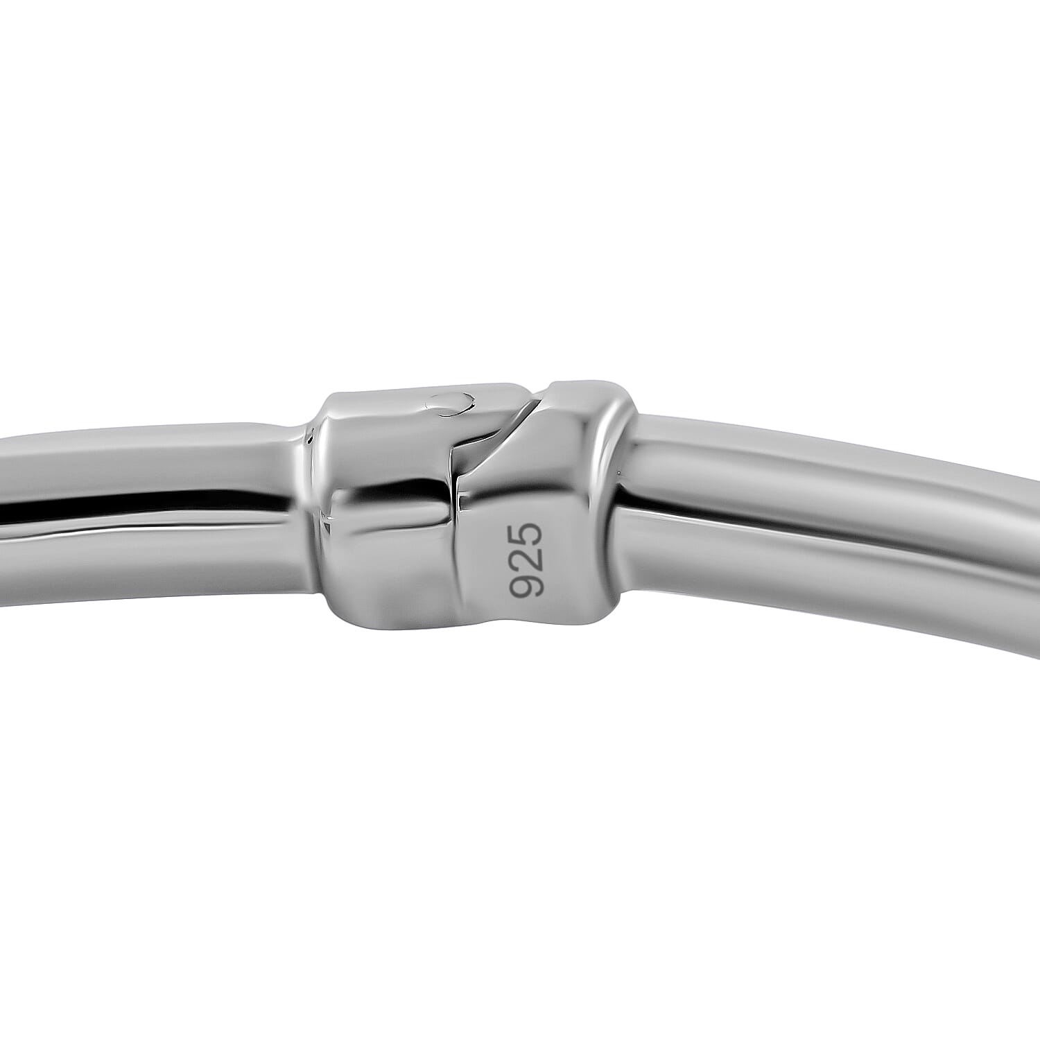 Sterling Silver Bypass Heart Bangle (Size-7.5)