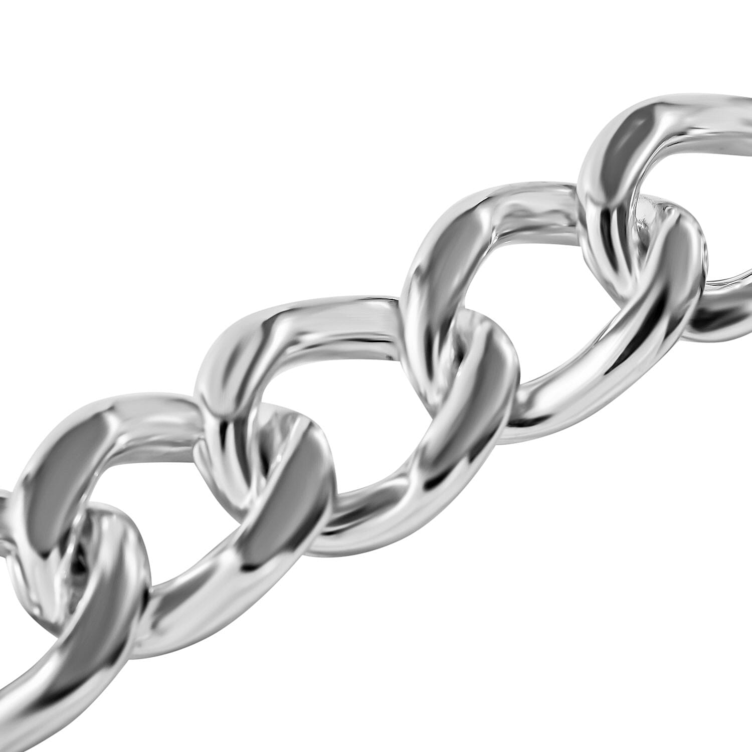 Royal Bali Collection - Sterling Silver Curb Bracelet (Size - 7.5), Silver Wt. 20.90 Gms