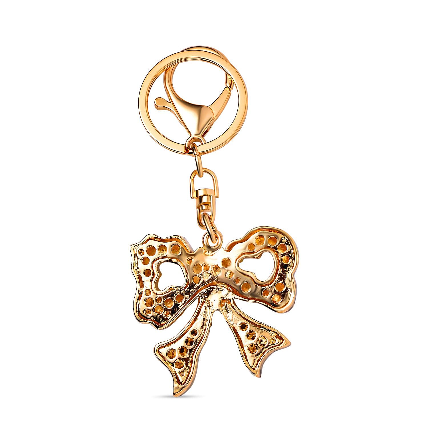 Set of 3 Sparkling Crystal Keychains With Different Designs (Bowknot, Christmas Tree, and Elephant) - Multi